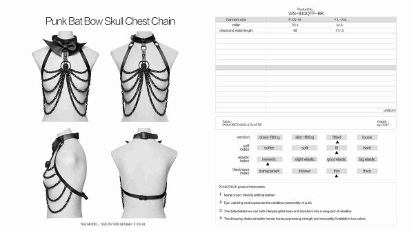 Punk Rave Kristina Gothic Chain Harness