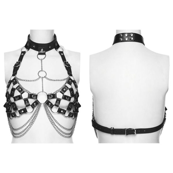 Punk Rave Katrina Rings & Chain Bra Harness
