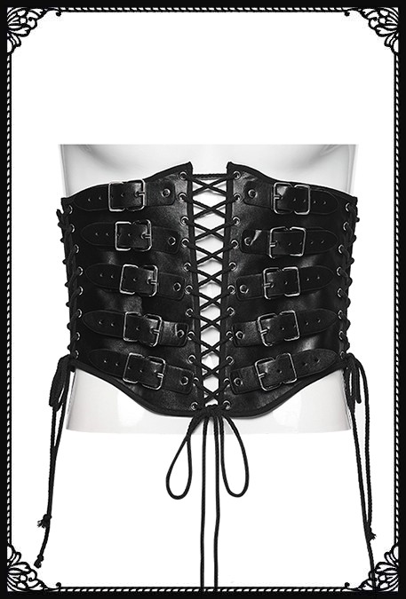 Punk Rave Night Ride Gothic Man Faux Leather Waist Belt