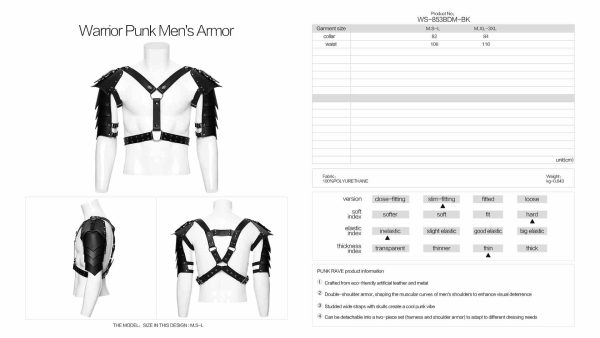 Punk Rave Hell's Warrior Gothic Harness