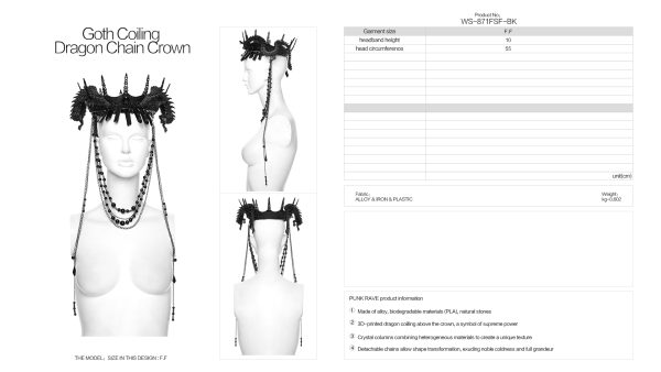 Punk Rave House Of The Dragon Gothic Crown