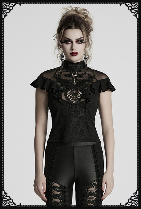 Punk Rave Vampira Lace Gothic Top