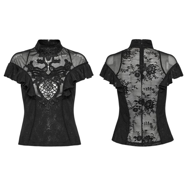 Punk Rave Vampira Lace Gothic Top
