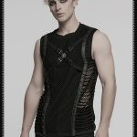 Punk Rave Xav Industrial Distressed Detail Tank Top