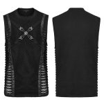 Punk Rave Xav Industrial Distressed Detail Tank Top