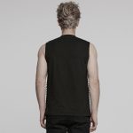 Punk Rave Xav Industrial Distressed Detail Tank Top