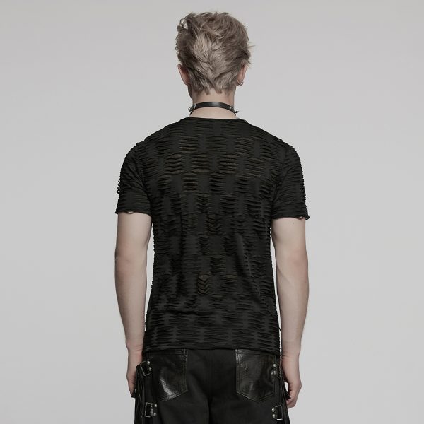 Punk Rave Stressed 'n' Distressed Gothic Men T-Shirt