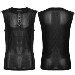Punk Rave Billy Punk/Gothic Sheer Men Tank Top