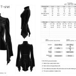 Punk Rave Amara Bell Sleeve High Neck Velvet Gothic Top