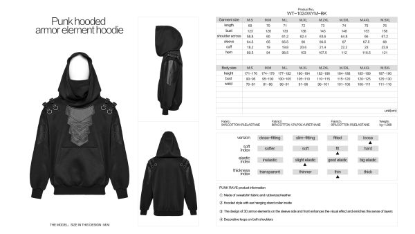 Punk Rave Core Oversized Streetwear Gothic Hoodie