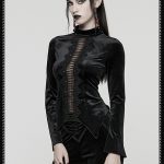 Punk Rave Mina Laced Up Gothic Velvet Top