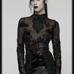 Punk Rave Faded Bloom Gothic Top