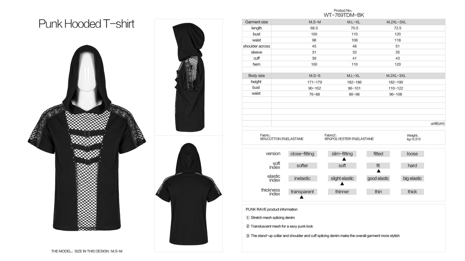 Punk Rave Cyrus Hood Top