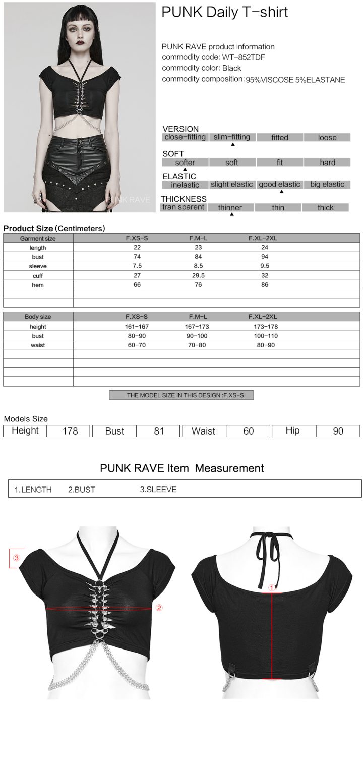 Punk Rave Nika Chain Top