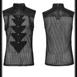 Punk Rave Fenrir Fishnet Faux Leather Vest