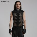 Punk Rave Fenrir Fishnet Faux Leather Vest
