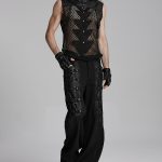 Punk Rave Fenrir Fishnet Faux Leather Vest