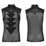 Punk Rave Fenrir Fishnet Faux Leather Vest