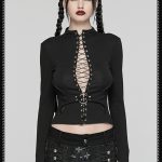 Punk Rave Crowd Killing Laced Up Top