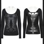 Punk Rave Cage Skull Ripped Top