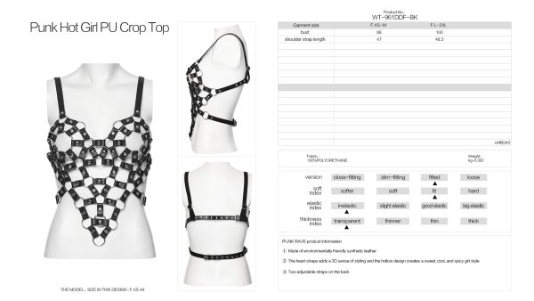 Punk Rave Shoot To Kill Harness Top