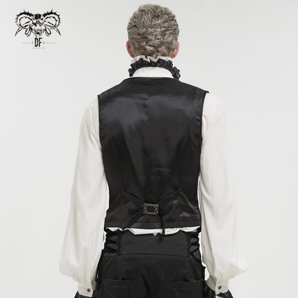 Devil Fashion Albert Black Waistcoat