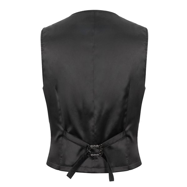 Devil Fashion Albert Black Waistcoat