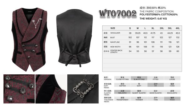 Fashion Albert Red Waistcoat