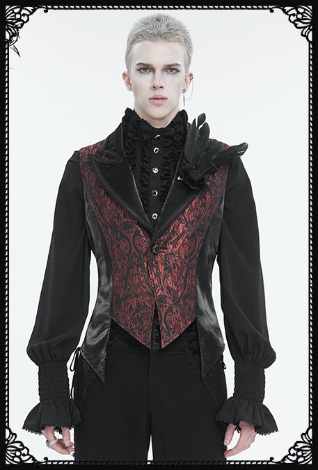 Devil Fashion Dorian Gothic Waistcoat Red