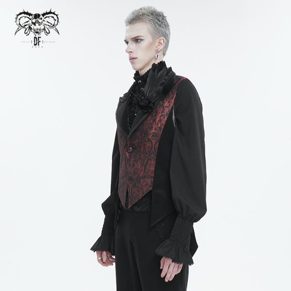 Devil Fashion Dorian Gothic Waistcoat Red