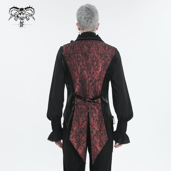 Devil Fashion Dorian Gothic Waistcoat Red