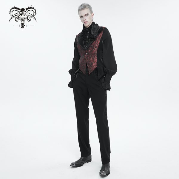 Devil Fashion Dorian Gothic Waistcoat Red