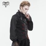 Devil Fashion Edards Black and Red Waistcoat