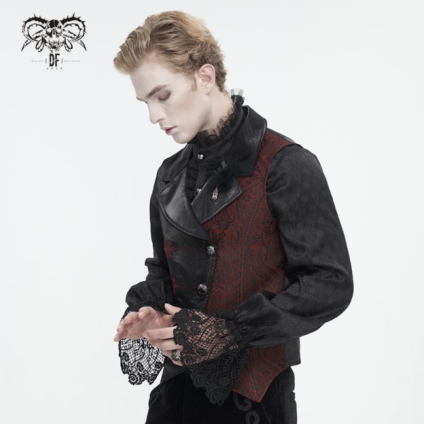 Devil Fashion Edards Black and Red Waistcoat