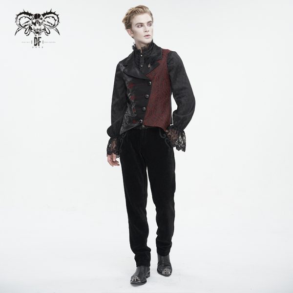 Devil Fashion Edards Black and Red Waistcoat