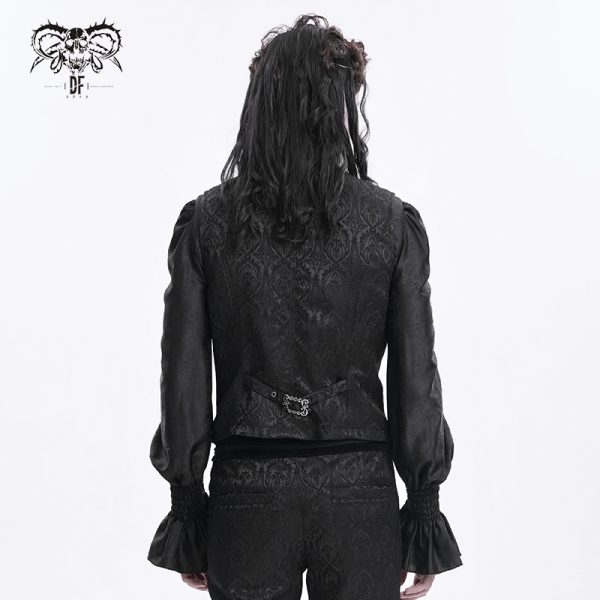 Devil Fashion Nikolas Gothic Cross Chain Waistcoat