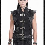 Devil Fashion Bullet Bat Gothic Denim Vest