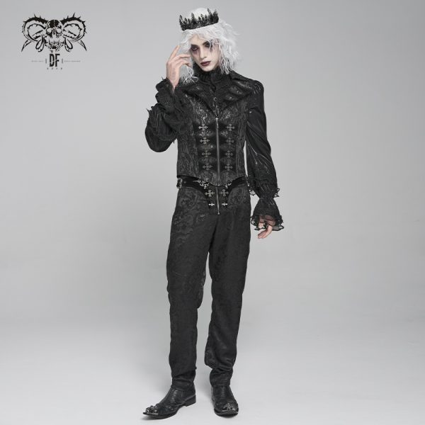Devil Fashion Cassian Cross Zip Up Waistcoat