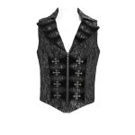 Devil Fashion Cassian Cross Zip Up Waistcoat