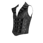Devil Fashion Cassian Cross Zip Up Waistcoat