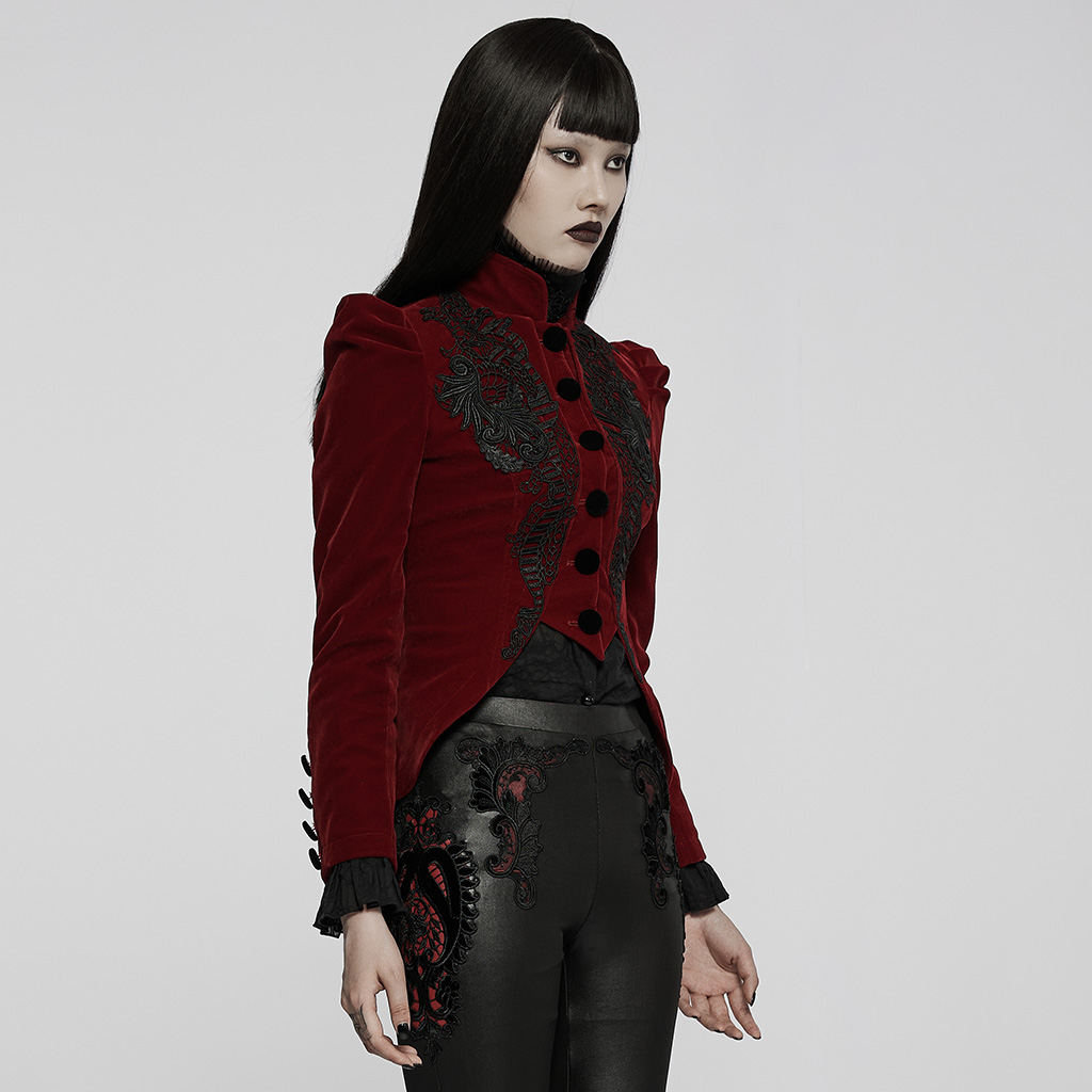 Punk Rave Layla Velvet Jacket (RED)