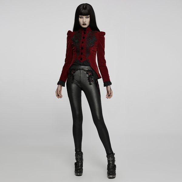 Punk Rave Layla Velvet Jacket (RED)