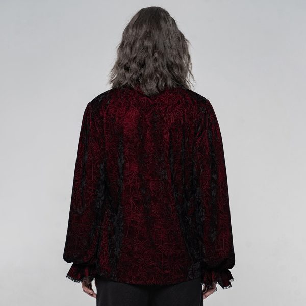 Punk Rave Bloodlust Black*Red Gothic Blouse