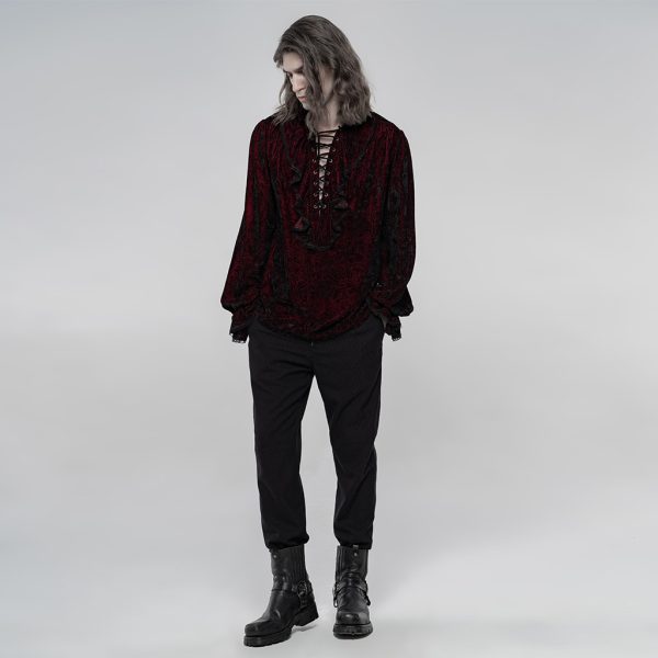 Punk Rave Bloodlust Black*Red Gothic Blouse