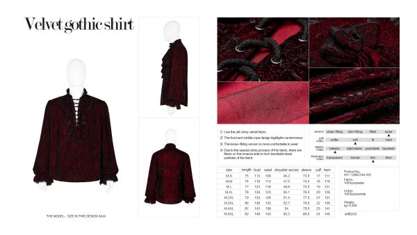 Punk Rave Bloodlust Black*Red Gothic Blouse