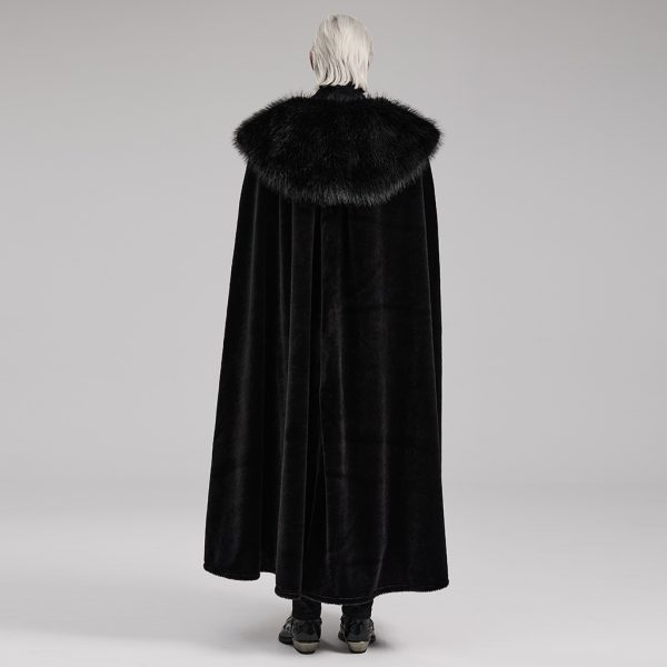 Punk Rave Bran Cape With Faux Fur