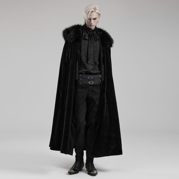 Punk Rave Bran Cape With Faux Fur