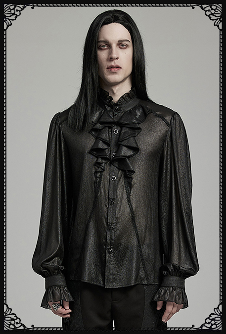 Punk Rave Marcel Frill Black Shirt