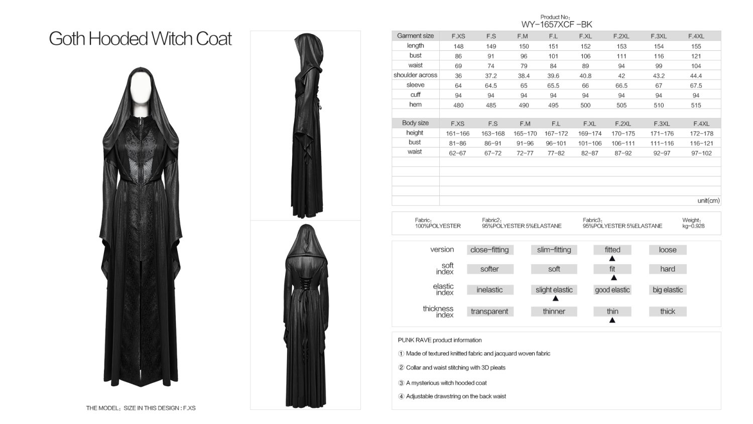 Punk Rave Tear You Apart Cloak Dress