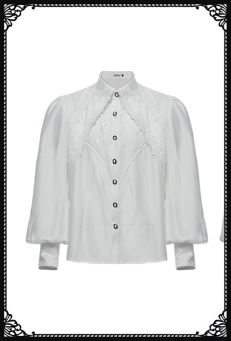 Punk Rave Ronan White Gothic Shirt